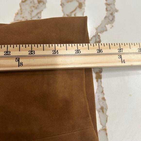 IL Perseo Jacket Suede Italian Leather Mens Mid Length Lightweight Camel - Picture 9 of 15